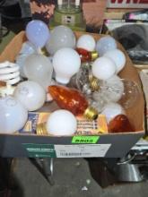 Box of Assorted Lightbulbs.