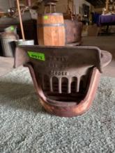 Antique, Cast Iron Coal/Charcoal Burner with Grate.