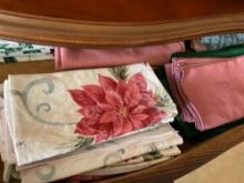 Inside Drawer full of placemats, towels