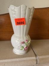 Vintage rare Belleek rose Tralee vase. #774 out of 1000