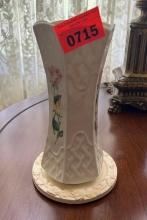 Millennium Belleek Irish vase