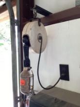 Electric light reel wall mount