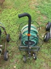 water hose caddy with wheels and hose