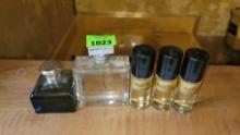 assorted perfumes and perfume oil.