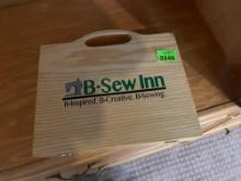 b sew inn wooden scissor case