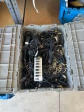 RCA cables and coax cables and container
