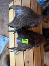 Horse tapaderos stirrups.Leather, good condition.