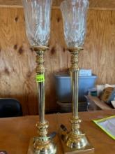 Set of fancy lamps, condition unknown.