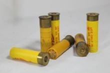 Six boxes of 20 ga shotshell. One Remington #6, one remington #2 steel, two Federal #4 steel, count