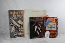 Six books on knives and indian points, etc. Used.