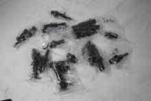 Bag of Tru-Line Jr. dies for different calibers, 25-20, 243, 45 ACP, 45 Colt, 32-20, etc. Used.