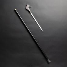 Horse-Head Design Cane Sword with 12 1/2" blade, new in box
