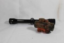 One Glenfield 4x32 fine crosshair rifle scope and one Truglo red dot scope. Used.