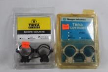 Two sets of Tikka scope rings. In packages.