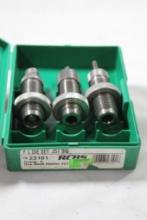 RCBS carbide 3 die set for 38/357 in 357 Sig factory box. Used, in good condition.
