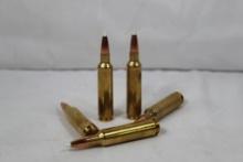 Three boxes of Nosler Custom 6.5-284 Norma. One partial 130 gr Accubond, count 15, one 120 gr BT,