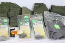 Bag of miscellaneous gun items. AR magazine cover, four quick detachable sling swivels and magazine