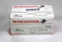 Winchester value pack. 45 ACP 230 gr FMJ. Count 100.