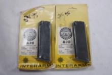 Two Atra A-70 .9MM 8 rnd OEM mags, new in pkg