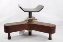 Rifle shooting rest with wood base and adjustable top