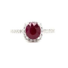Burma Ruby & Diamond Ring, Great for Smaller Hand