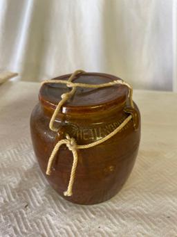 Asian Brown Pottery Canister