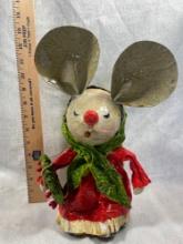 Vintage Paper Mache Christmas Mouse