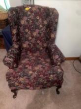 Hill Craft Floral Pattern Cushioned Chair