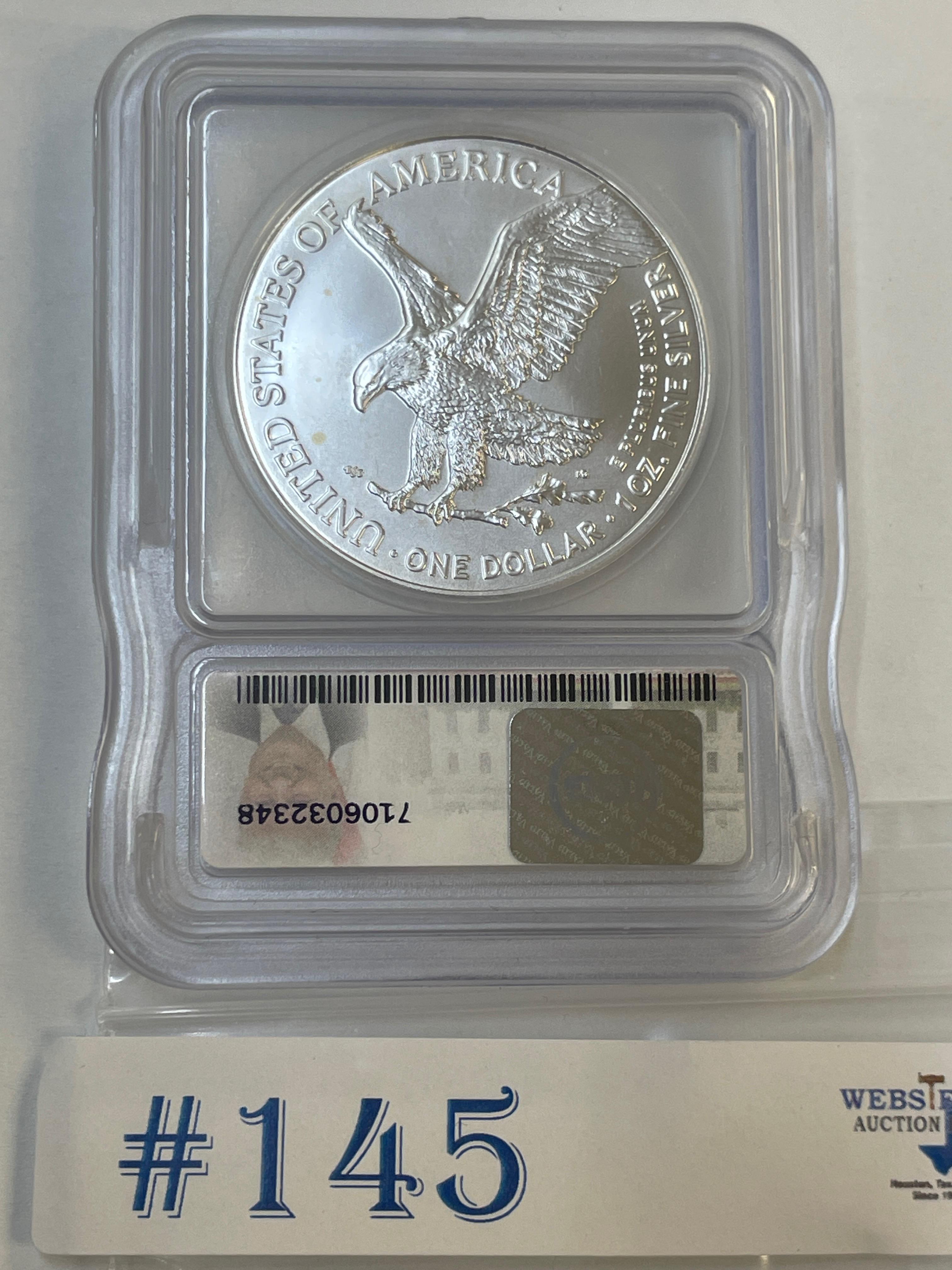 2021 ICG MS-70 SILVER EAGLE INAUGURAL RELEASE STOLEN ELECTION SERIES