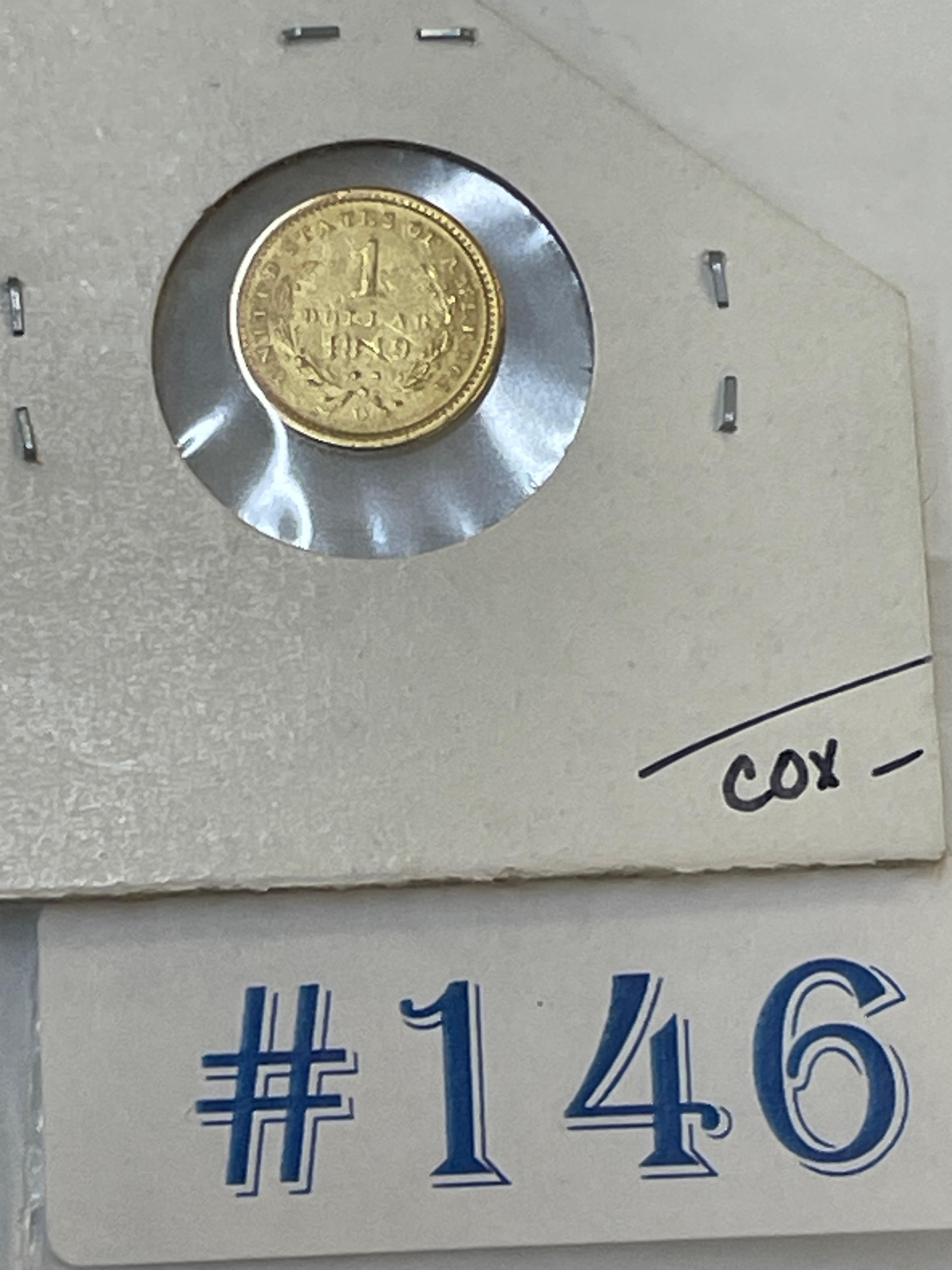 1849-O $1 GOLD COIN VF/EF