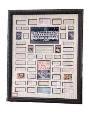 1961 NEW YORK YANKEES TEAM SIGNED DISPLAY WITH BECKETT LETTER OF AUTHENTICITY