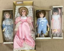 4PC CONNOISSEUR COLLECTION DOLLS IN BOXES