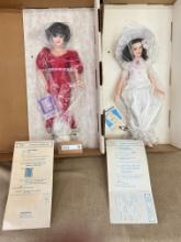 2PC WORLD DOLLS WITH COA JUDY GARLAND AS HANNAH BROWN AND ALEXIS COLBY