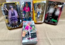 5PC FASHION BARBIE DOLLS IN BOXES