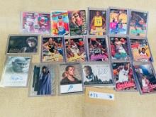 LOT OF BASKETBALL AND SIGNED GAME OF THRONES CARDS