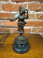 Cast vintage female figure statuette