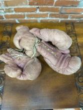 Vintage leather boxing gloves