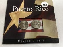 Puerto Rico State Quarters P&D on Card
