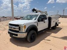 2017 FORD  F-550 EXT CAB MECHANICS TRUCK ODOMETER READS 74894 MILES, METER