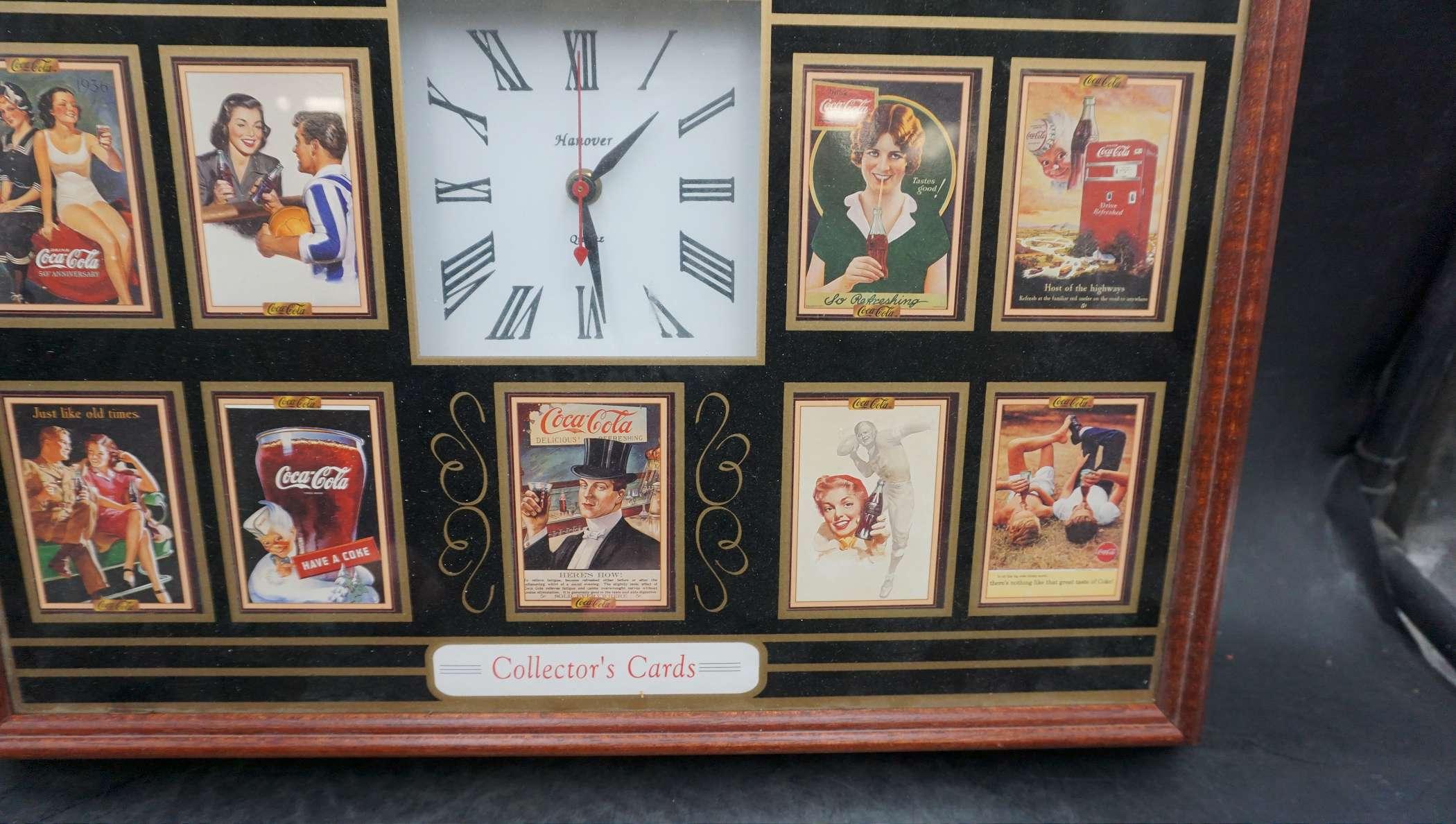 Coca-Cola Collector'S Card Hanover Clock (Battery Operated)