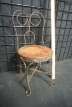 Metal & Wooden Ice Cream Chair