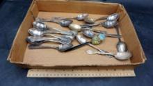 Silver Plated & Collector'S Spoons