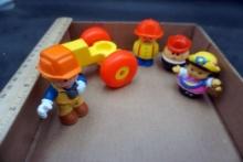 Toy Tractor W/ Toy People Figurines