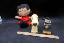 Charlie Brown Stuffed Animal, Candle & Trophy
