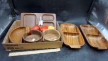Wooden Bowls, Tray, Dishes