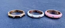 3 Sterling Silver Rings Set