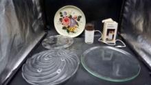 Floral Plate/Tray, Glass Trays/Platters, Little Ben Coffee Grinder