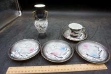 Painted Plates, Cup & Vase (Japan)