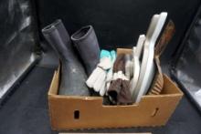 Dust Pans, Gloves & Pacific Crest Boots (Size 12)