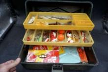 Sears Tackle Box W/ Bobbers & Other Fishing Gear